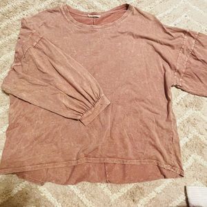 Pink Puffer sleeve shirt